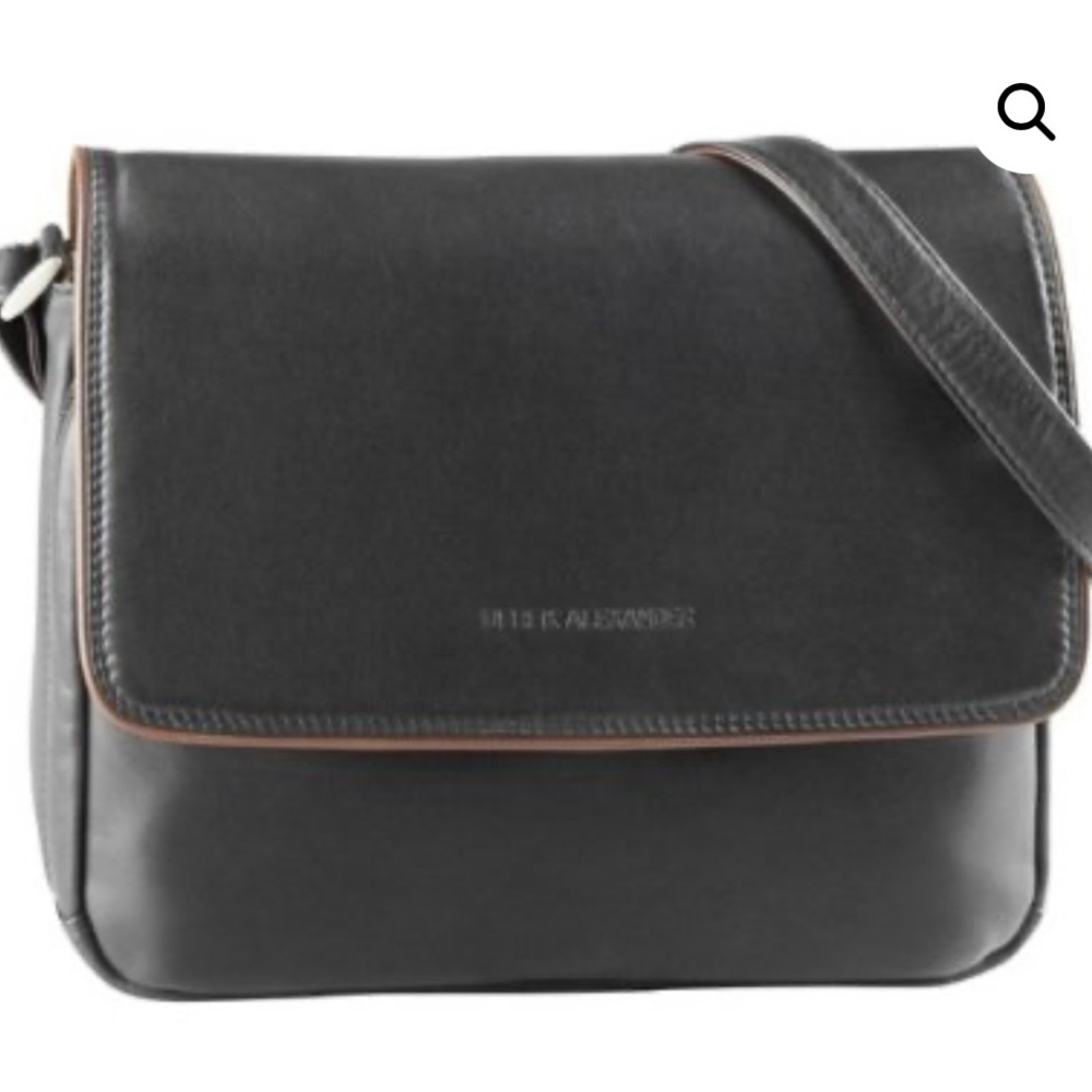 Derek Alexander Black/Brandy colour Leather CIERRA
Crossbody Flap Organizer - Picture 6 of 11